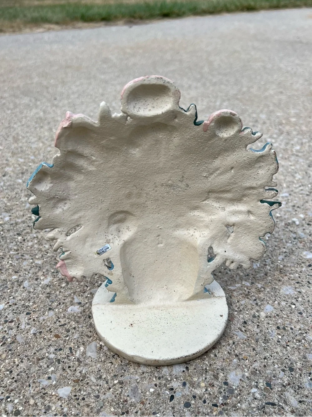 Vintage Cast Iron Floral Bouquet Doorstop
